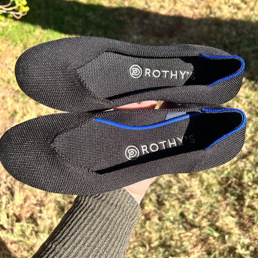 Rothy's Black and Blue Flats - Picture 3 of 7